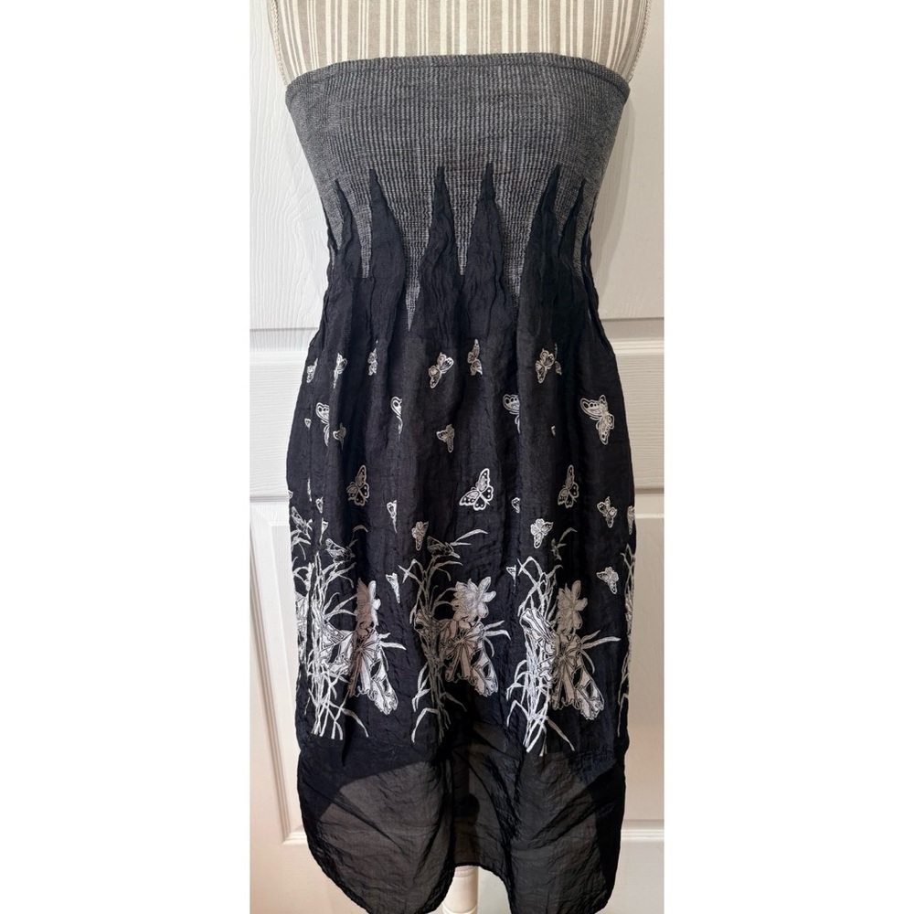 Anthropologie Lapis Butterfly Garden  Balletcore Convertible Midi Dress OS